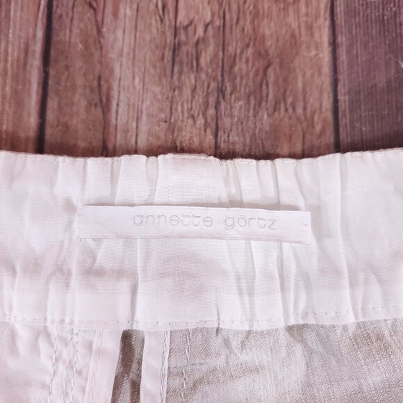 Annette Gortz Womens Size 36 Franz 34110 Linen Blend Pants Trousers White Beige - Picture 10 of 14